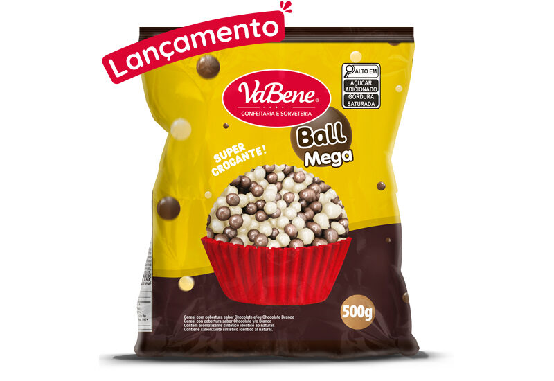 Cereal Mega Ball Misto Chocolate Branco e Ao Leite VaBene